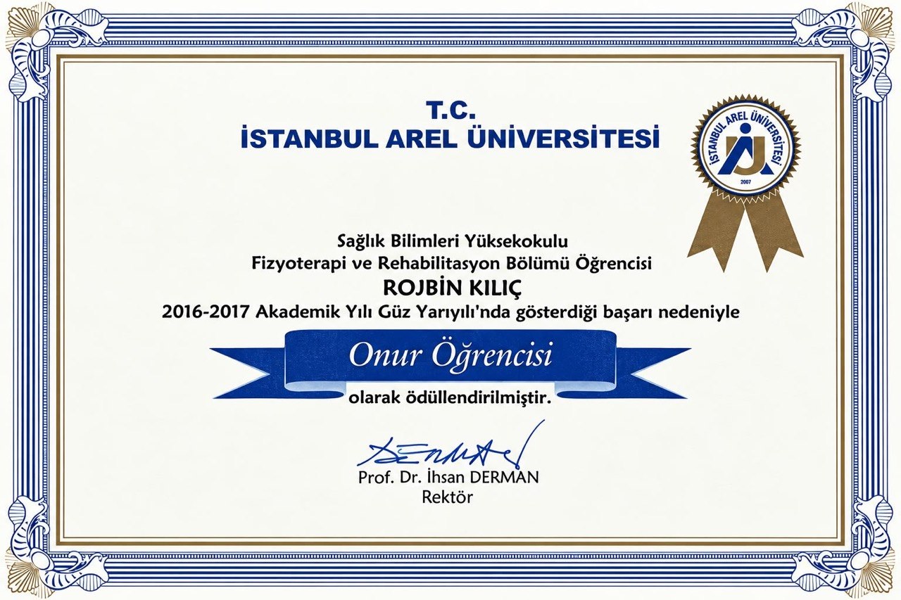 Onur Öğrencisi Belgesi